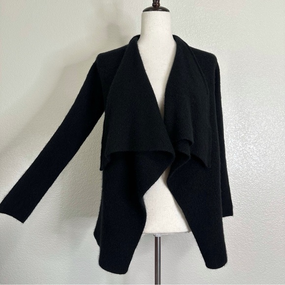 The Cashmere Project 100% Cashmere Black Open Front Cardigan, Sz Small - Picture 3 of 14